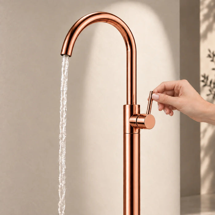 Bassino Free Standing Basin Mixer Tap –  Floor Mounted Faucet for Pedestal Basins