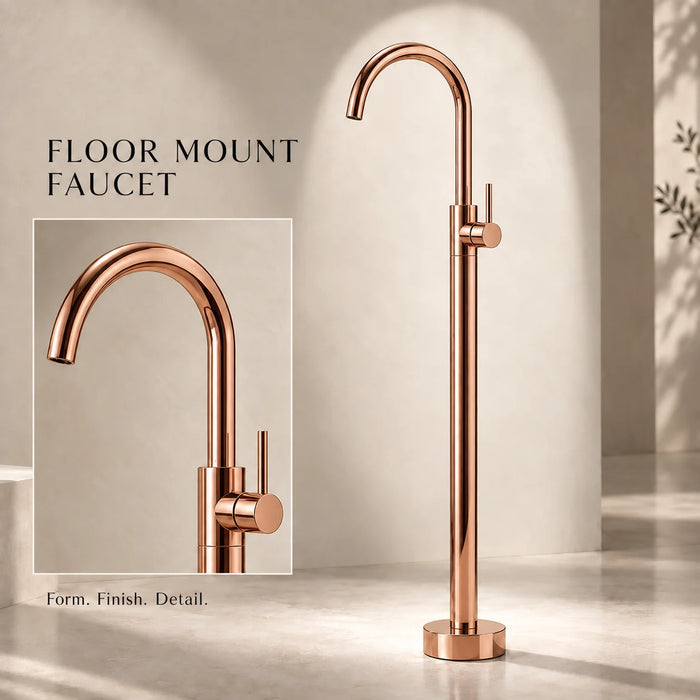 Bassino Free Standing Basin Mixer Tap –  Floor Mounted Faucet for Pedestal Basins
