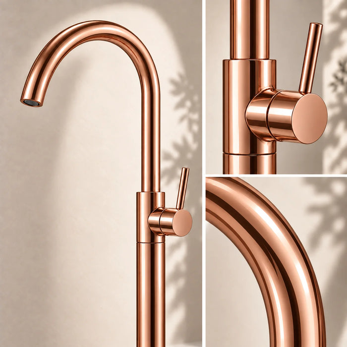 Bassino Free Standing Basin Mixer Tap –  Floor Mounted Faucet for Pedestal Basins