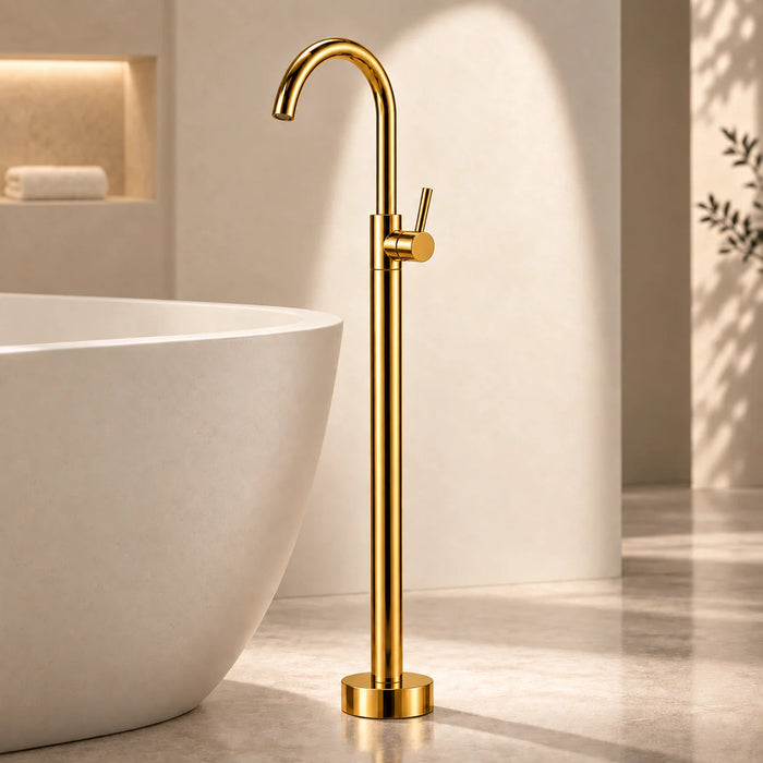 Bassino Free Standing Basin Mixer Tap –  Floor Mounted Faucet for Pedestal Basins