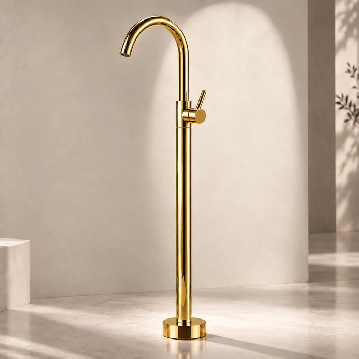 Bassino Free Standing Basin Mixer Tap –  Floor Mounted Faucet for Pedestal Basins