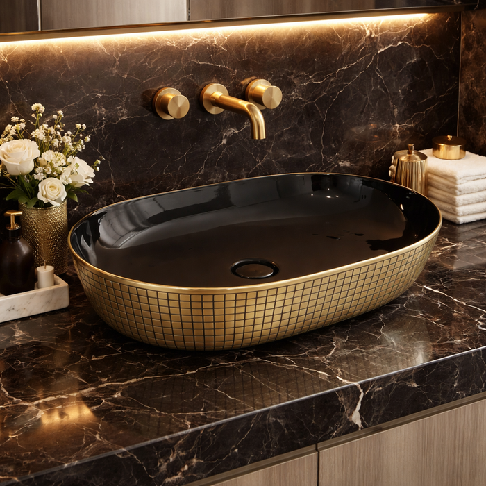 Premium Designer Table Top Wash Basin (24X16X5 In) BTT-917