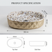 Floral Ceramic Table Top Wash Basin – Glossy Blue & Gold Floral Interior with Matte Beige Textured Exterior for Modern Bathrooms | 20x13x5.5 Inch
