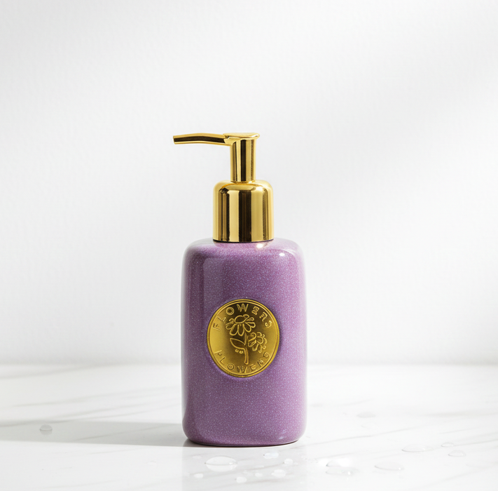 Premium Ceramic Liquid Soap Dispenser Pump Purple