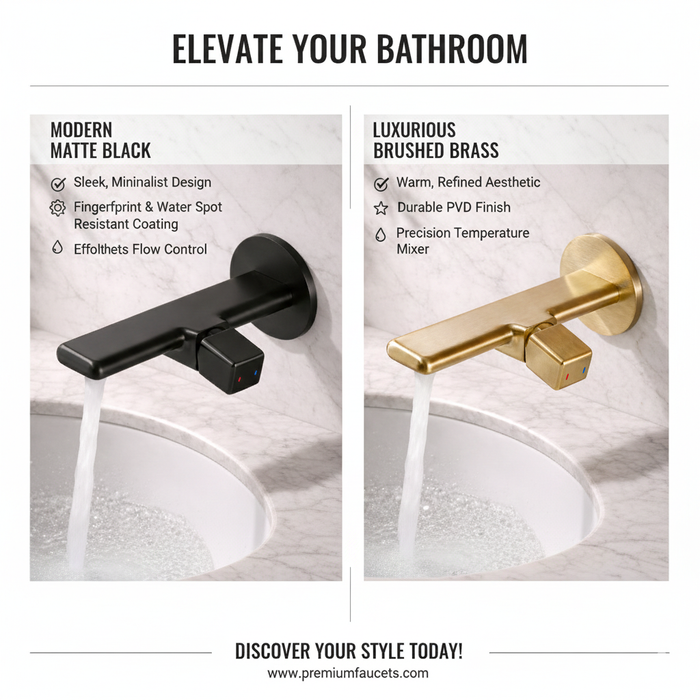 BASSINO MAVEN Concealed Hot & Cold Mixer Basin Faucet | 3 Years Warranty Black