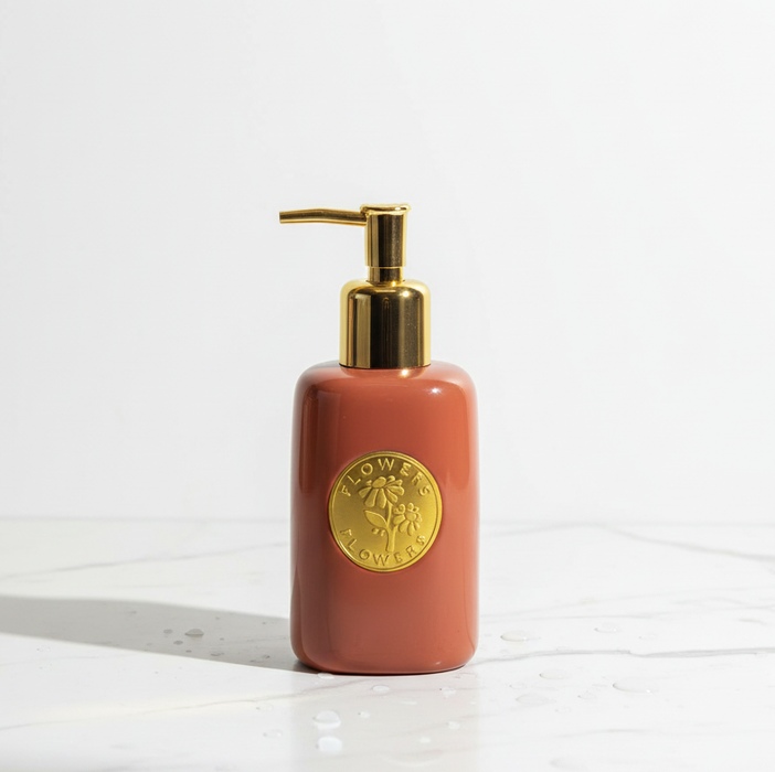 Premium Ceramic Liquid Soap Dispenser Pump Red