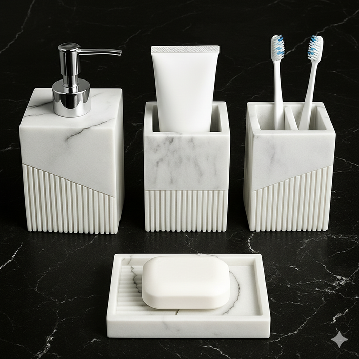 Bathroom Accessory Set - 4 Pieces