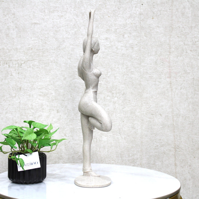 Elegant Fitness Sculpture – Female Figure in Active Stretch 15 Inch (Set of 1)