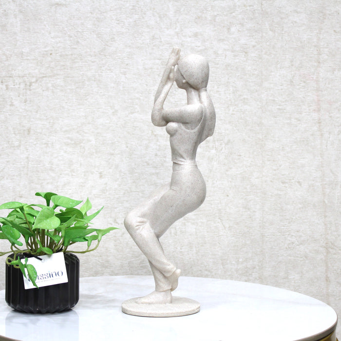 Elegant Fitness Sculpture – Female Figure in Active Stretch 15 Inch (Set of 1)