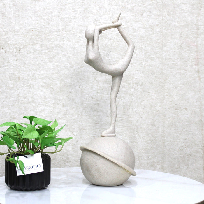 Elegant Fitness Sculpture – Female Figure in Active Stretch 15 Inch (Set of 1)
