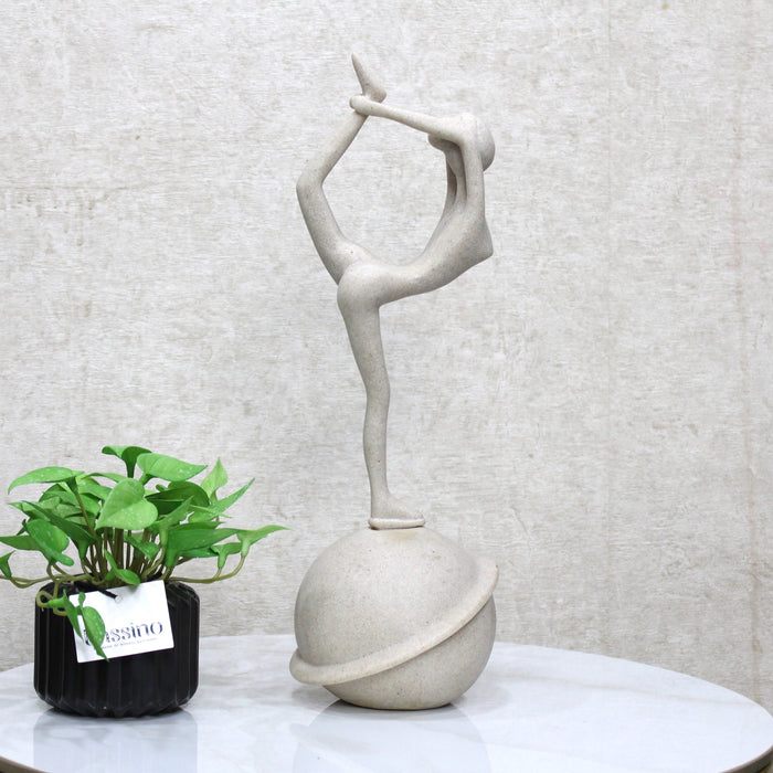 Elegant Fitness Sculpture – Female Figure in Active Stretch 15 Inch (Set of 1)