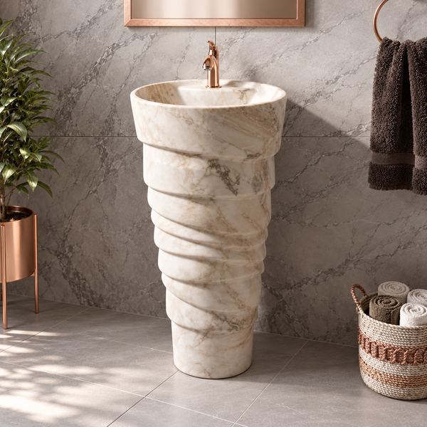 Ceramic Pedestal Wash Basin,BPB-646,size-15x15x34 Inch