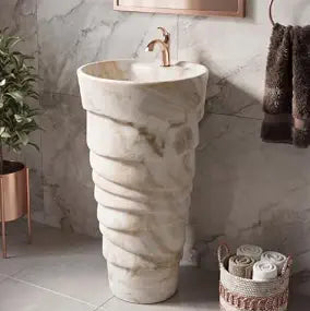 Ceramic Pedestal Wash Basin,BPB-646,size-15x15x34 Inch