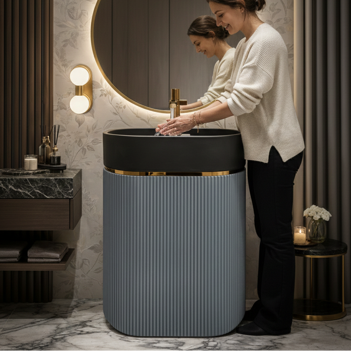 Luxury Artificial Pedestal Basin 