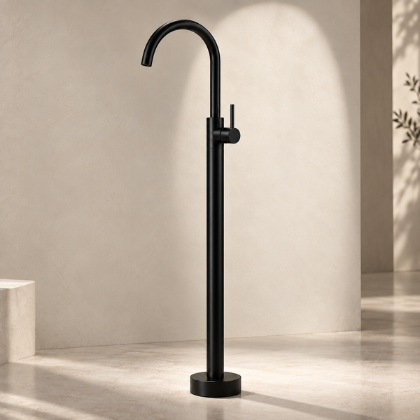 Bassino Free Standing Basin Mixer Tap –  Floor Mounted Faucet for Pedestal Basins