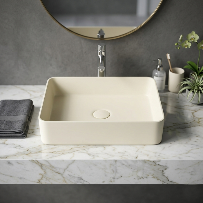 Modern Beige Melamine Wash Basin 