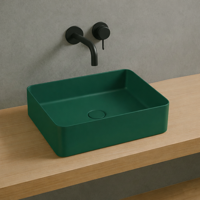 Modern Matt Green Melamine Wash Basin 2