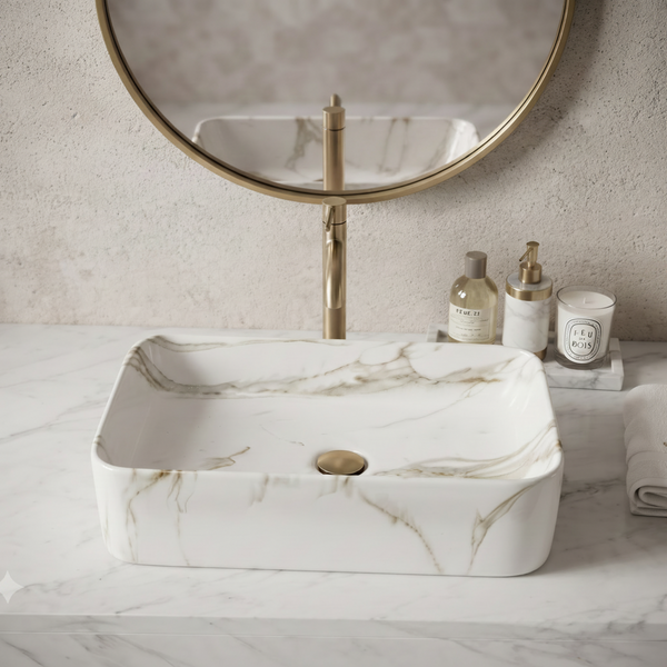 Premium Designer Multi-Print Table Top Basin (20x16x5 In)