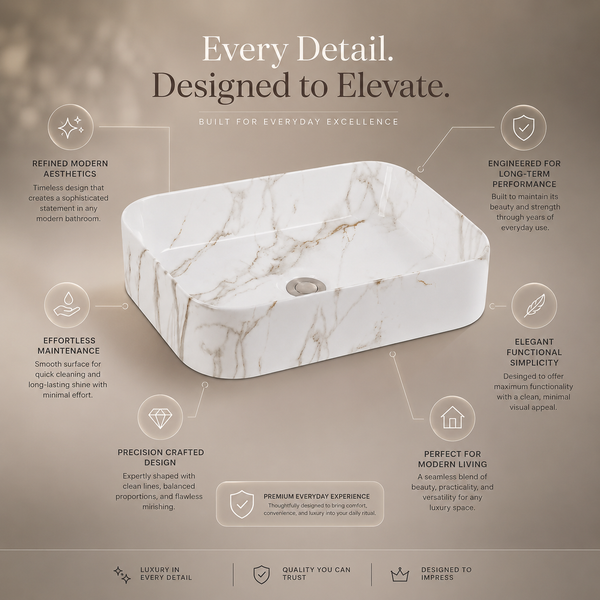 Premium Designer Multi-Print Table Top Basin (20x16x5 In)