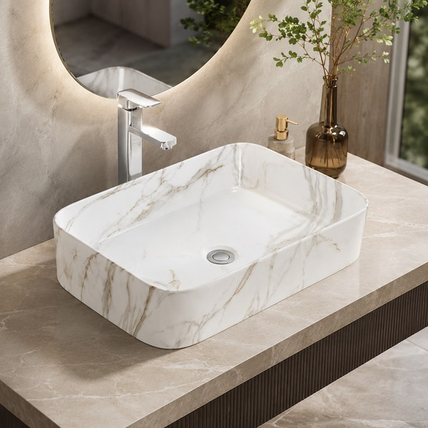 Premium Designer Multi-Print Table Top Basin (20x16x5 In)