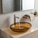 Oval Brown Transparent Resin Wash Basin