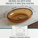  Oval Brown Transparent Resin Wash Basin Size