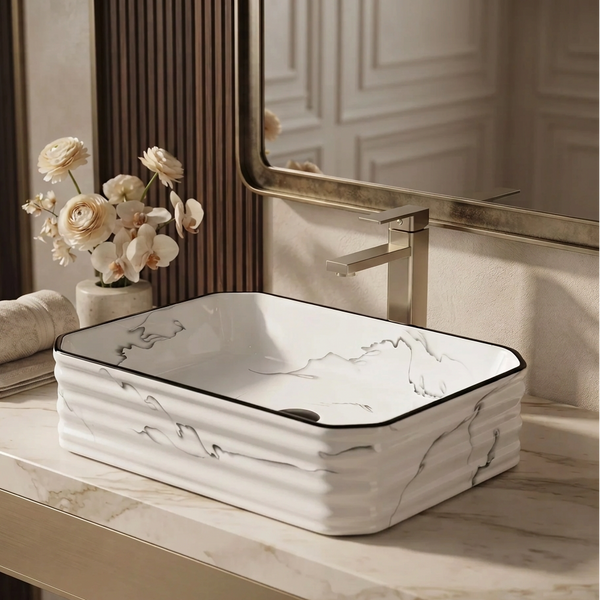Premium Designer Table top Wash Basin (18x13x5 In) BTT-1366