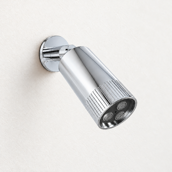 Serveo By Bassino Wall-Mounted Spot Overhead Shower in Chrome – Velvet Flow with 3 Aerators
