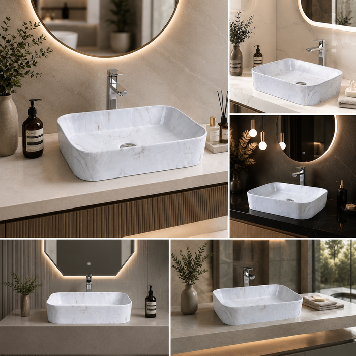 Premium Designer Multi-Print Table Top Basin (20x14x5 In)