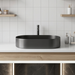 Round Edges Black Stainless Steel Wash Basin 