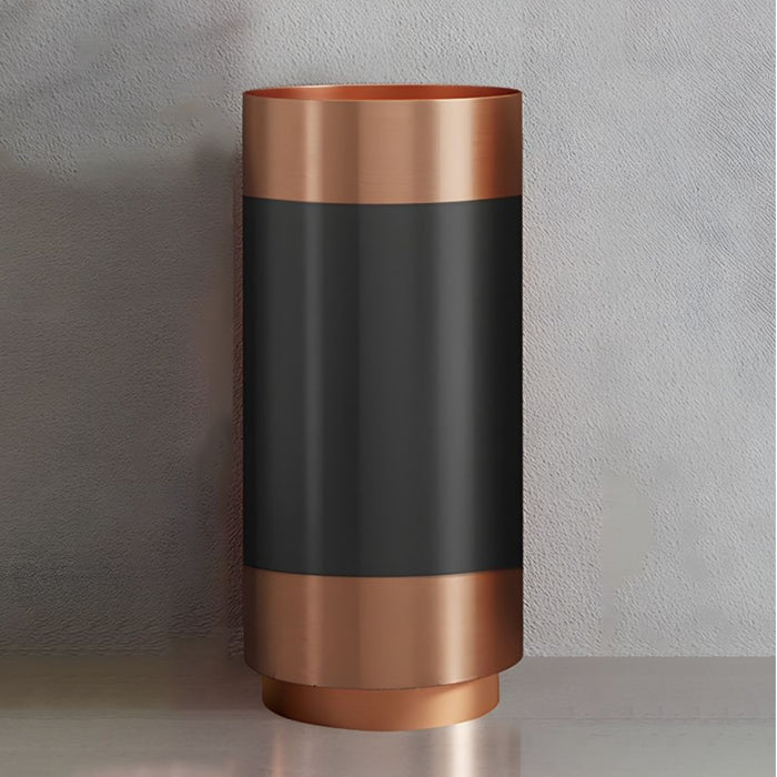 Metal Pedestal Wash Basin,size-16x16x33 Inch Rose Gold + Black