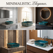 Teal blue and gold rectangular table top wash basin 400 × 300 × 140 mm with glossy finish and ornate floral pattern, designed for modern luxury bathrooms.