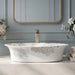 White floral design oval table top wash basin 580x370x150 mm featuring elegant grey botanical line art, glossy white appearance, scalloped curved rim and decorative floral patterns for luxury bathroom countertops.