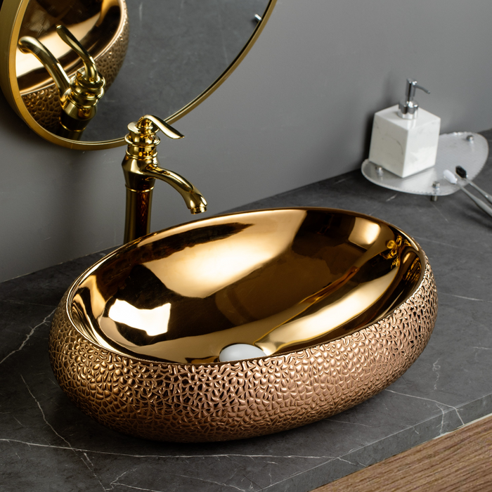 Rose gold wash basin