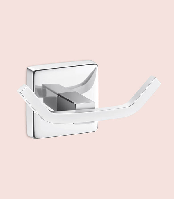BASSINO Stylish Robe Hook For Bathroom-SS 304-CHROME FINISH