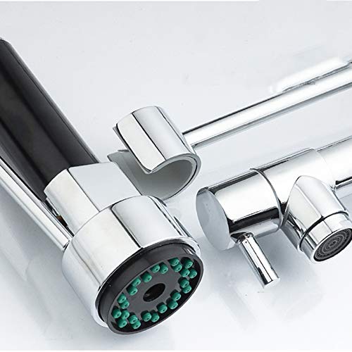 Premium Brass Hot & Cold Kitchen Mixer Tap, Chrome Finish, Standard Size (BTT-2003)