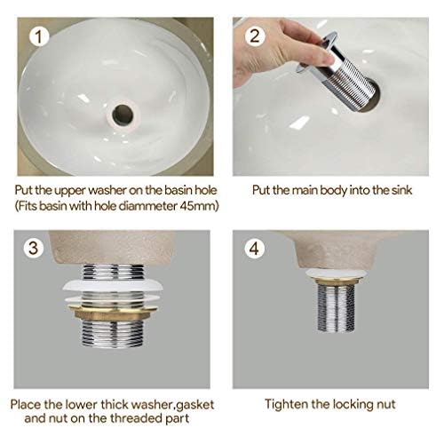 4" Simple Brass Non-Pop Up Full Thread Waste Coupling 32 MM