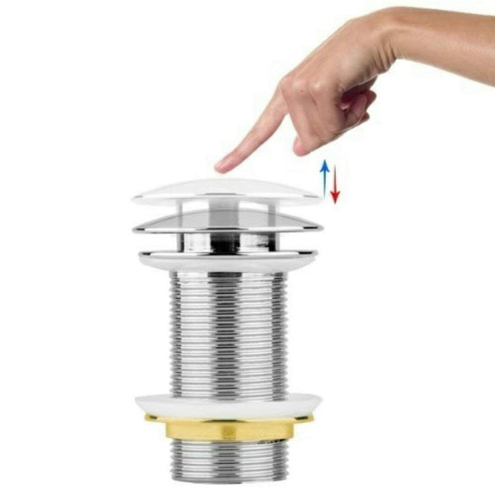 4" Silver Brass Pop Up Full Thread Waste Coupling 32 MM