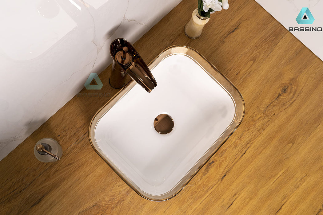 Premium Designer Table top/Counter top Wash Basin/Vessel sink (16x12x6 In) BTT-1267