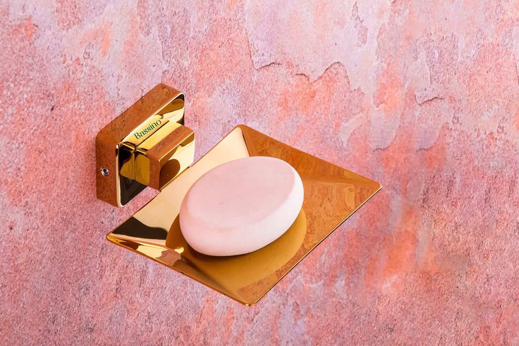 Bassino Stainless Steel Bathroom Soap Holder/Soap Stand/Soap Dish for Batroom/Bathroom Accessories (Rose Gold Finish) (Single SOAP Dish) – Made in India
