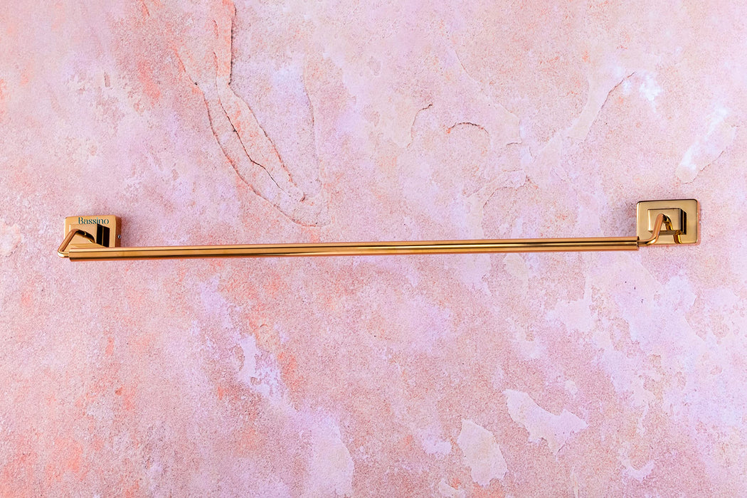 Bassino Stainless Steel Bathroom Soap Holder/Soap Stand/Soap Dish for Batroom/Bathroom Accessories (Rose Gold Finish) (Towel Rod) – Made in India