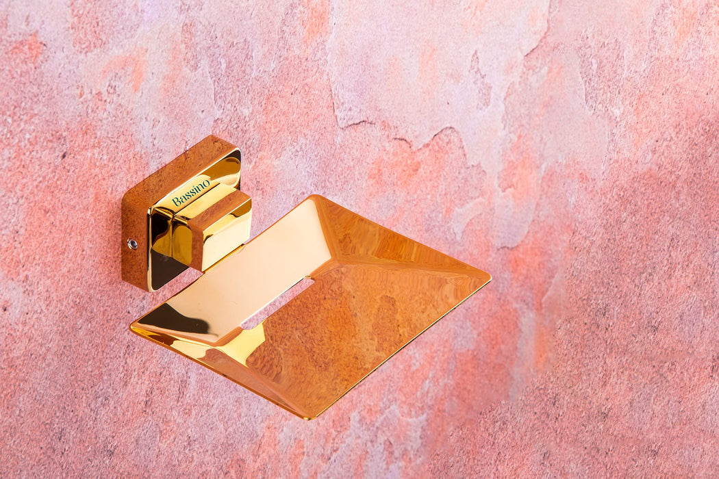 Bassino Stainless Steel Bathroom Soap Holder/Soap Stand/Soap Dish for Batroom/Bathroom Accessories (Rose Gold Finish) (Single SOAP Dish) – Made in India